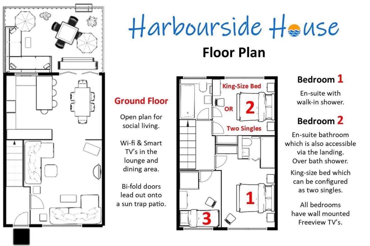 Harbourside House - Great Location - Parking - 2 En-Suites - Sleeps 5 Plus 1 Poole Exteriér fotografie